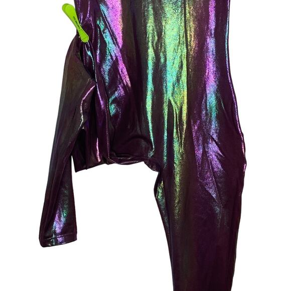 Taylor Fit Wear Jumpsuit Metallic Pull On Size L Sleveless Full Length Stretchy - Picture 4 of 5